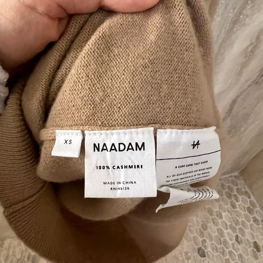 Naadam Camel 100% Cashmere Sweater - Picture 2 of 2